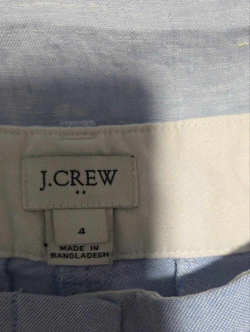 J. Crew Pale Blue Cotton Shorts